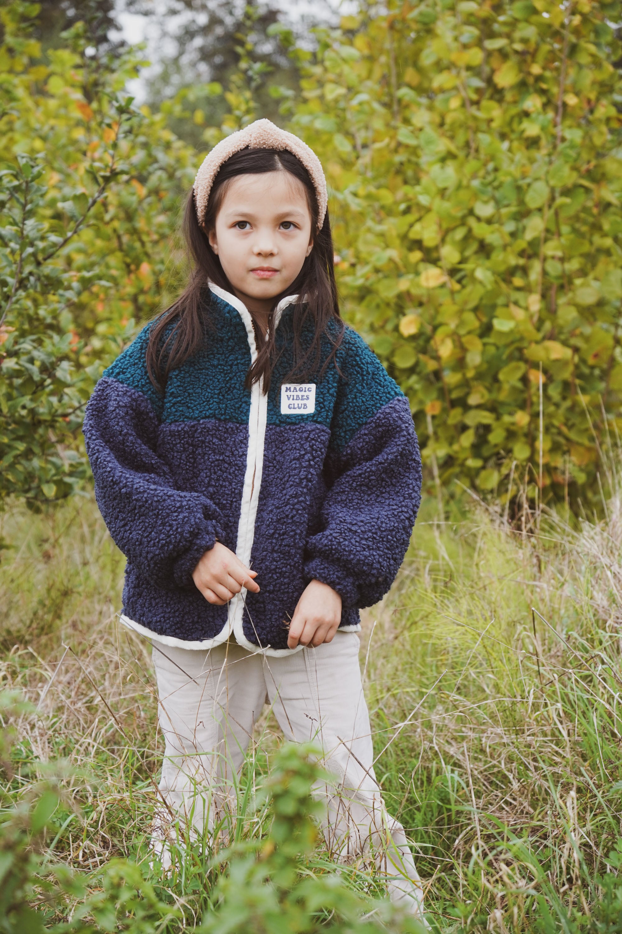 Ella and Rapha Little Teddy Moon Jacket giacca blu invernale