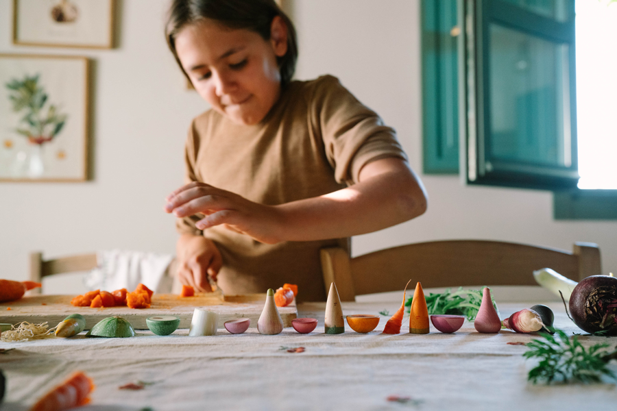 Grapat Rainbow Veggies verdure in legno 12 pezzi
