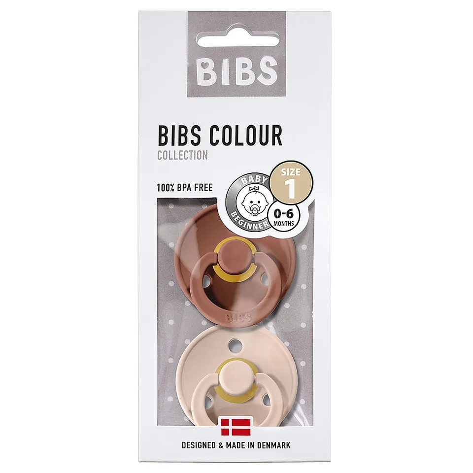 BIBS ciucci gomma naturale rosa e mattone 2 pezzi