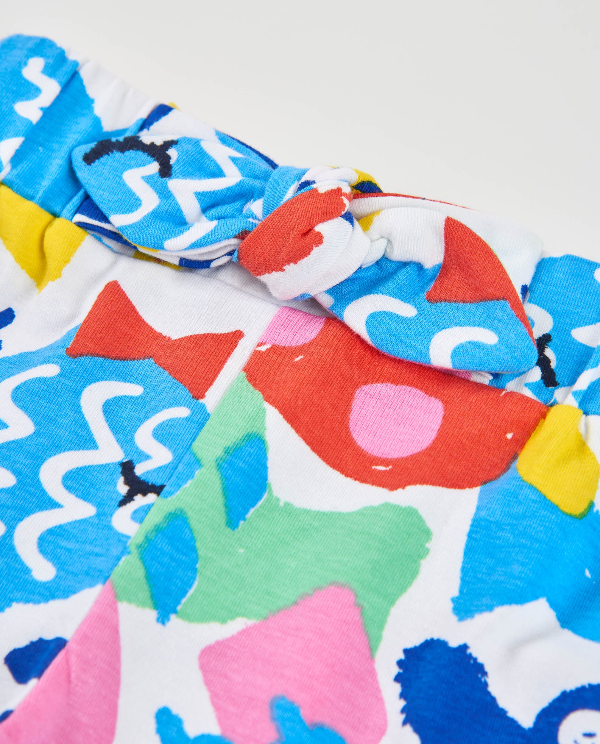 Tuc Tuc Shorts Bambina Bianchi Stampa Pesci Cotone