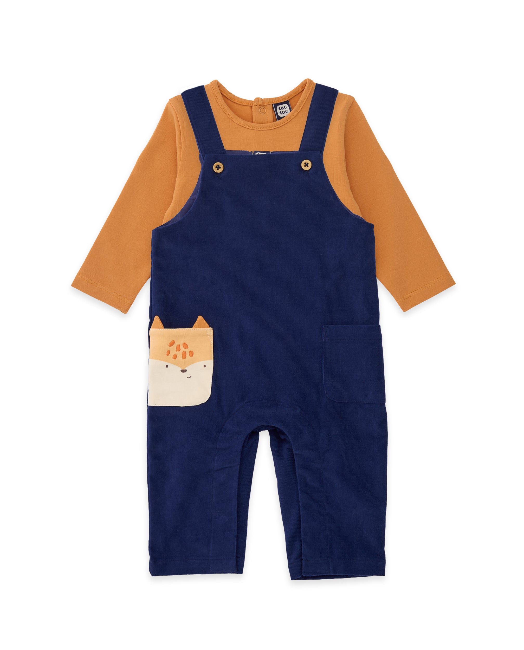Tuc Tuc Magic Foxy completo neonato salopette blu navy