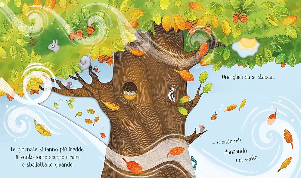 Usborne Il ciclo della vita L’albero libro con adesivi dai 3 anni