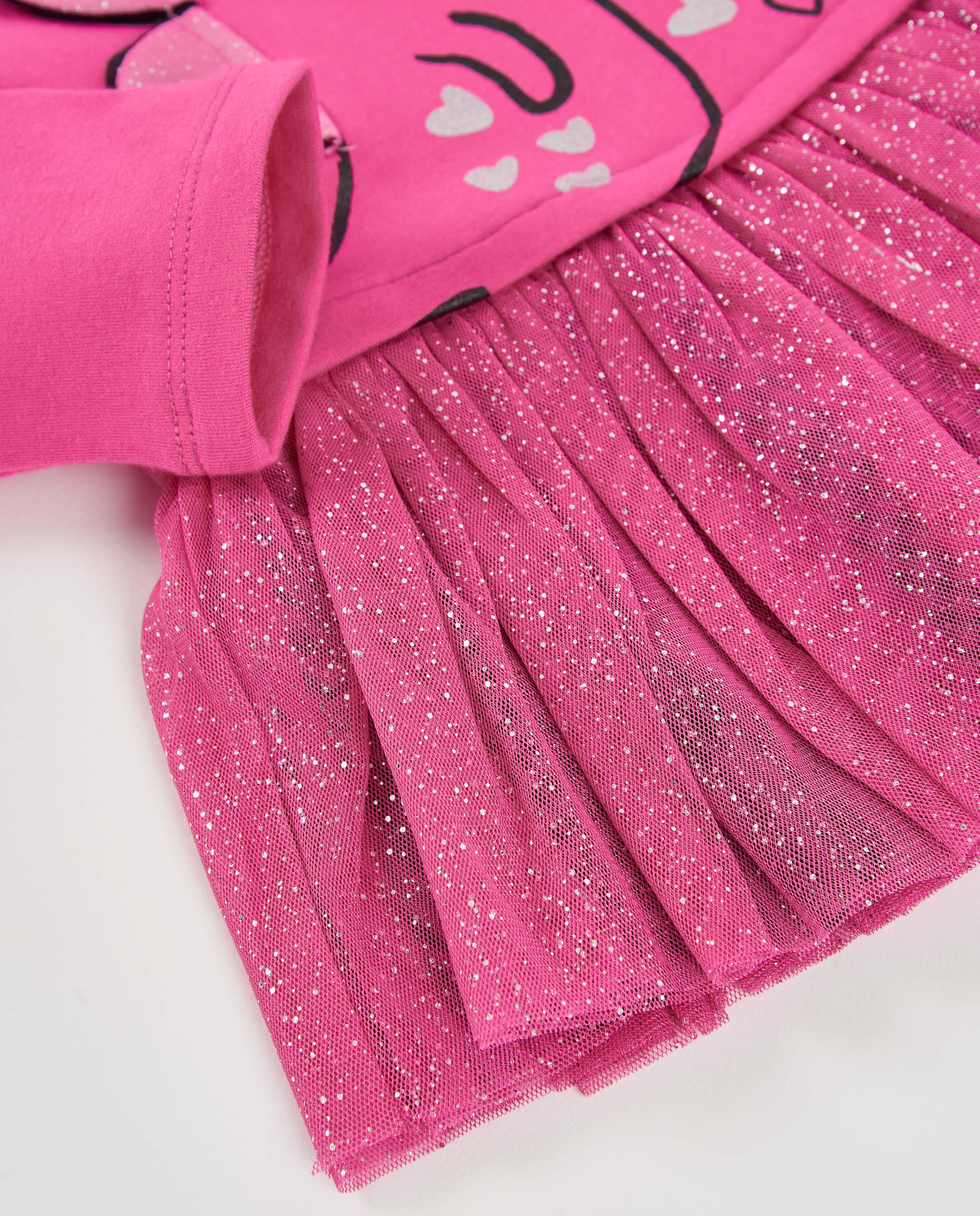 Tuc Tuc Dino Roll vestito bambina fucsia dinosauro
