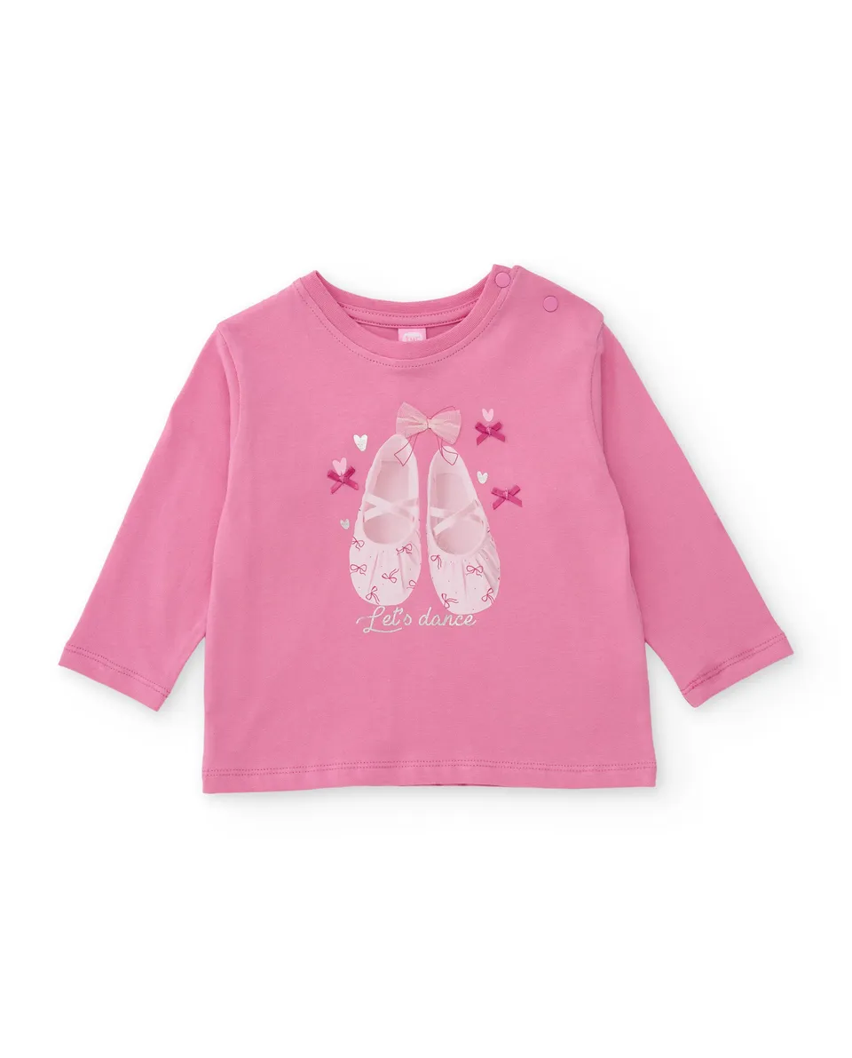 Tuc Tuc Little Ballerina maglietta bambina rosa manica lunga