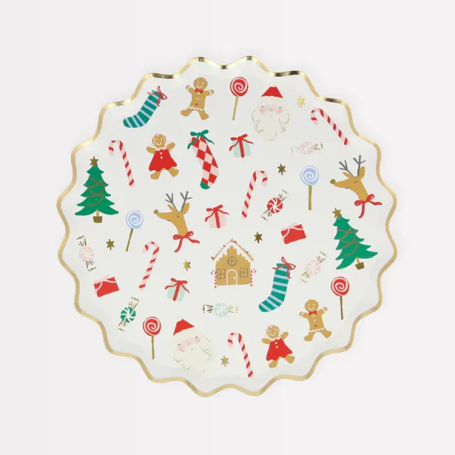 Meri Meri Jolly Christmas piattini carta 8 pz