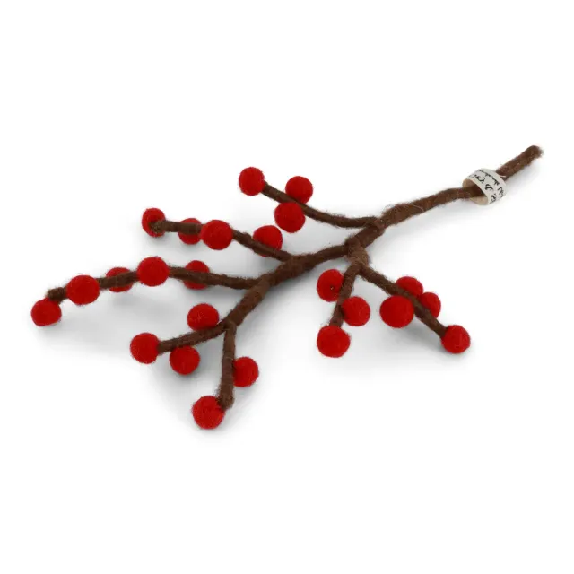 Gry & Sif mini ramo bacche rosse decorazione in lana