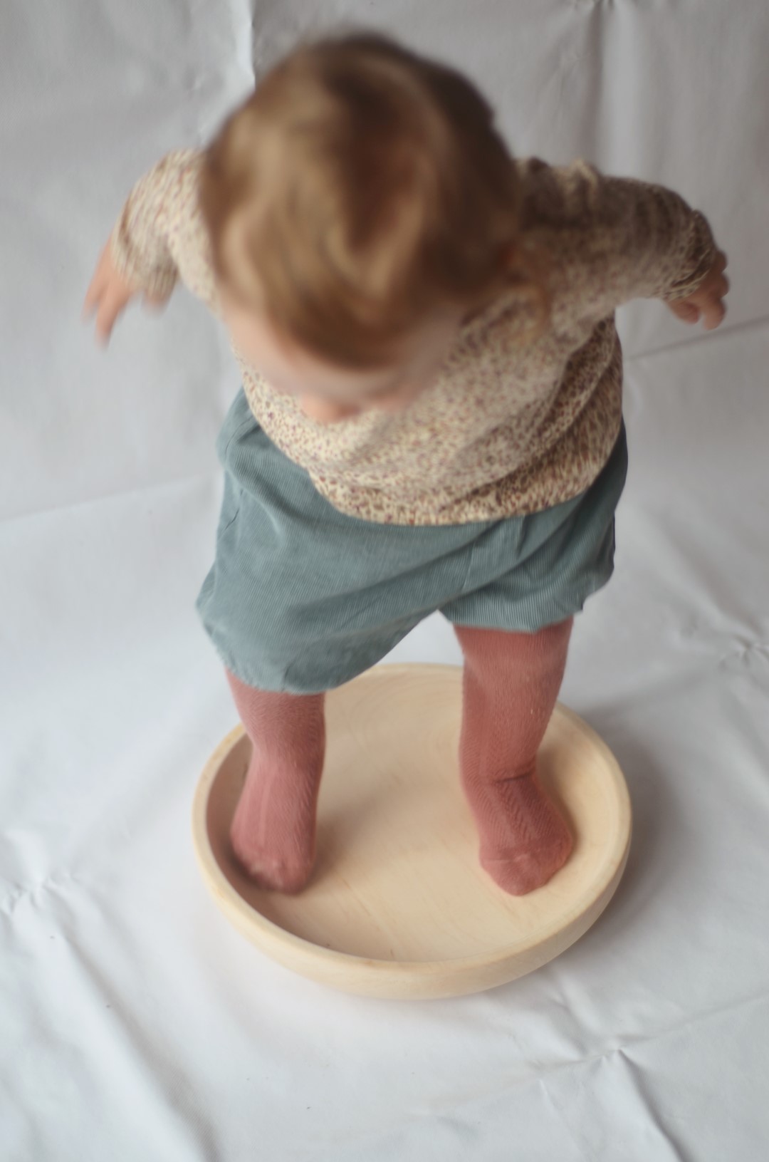 Ciotola rotonda legno naturale 30 cm contenitore Montessori