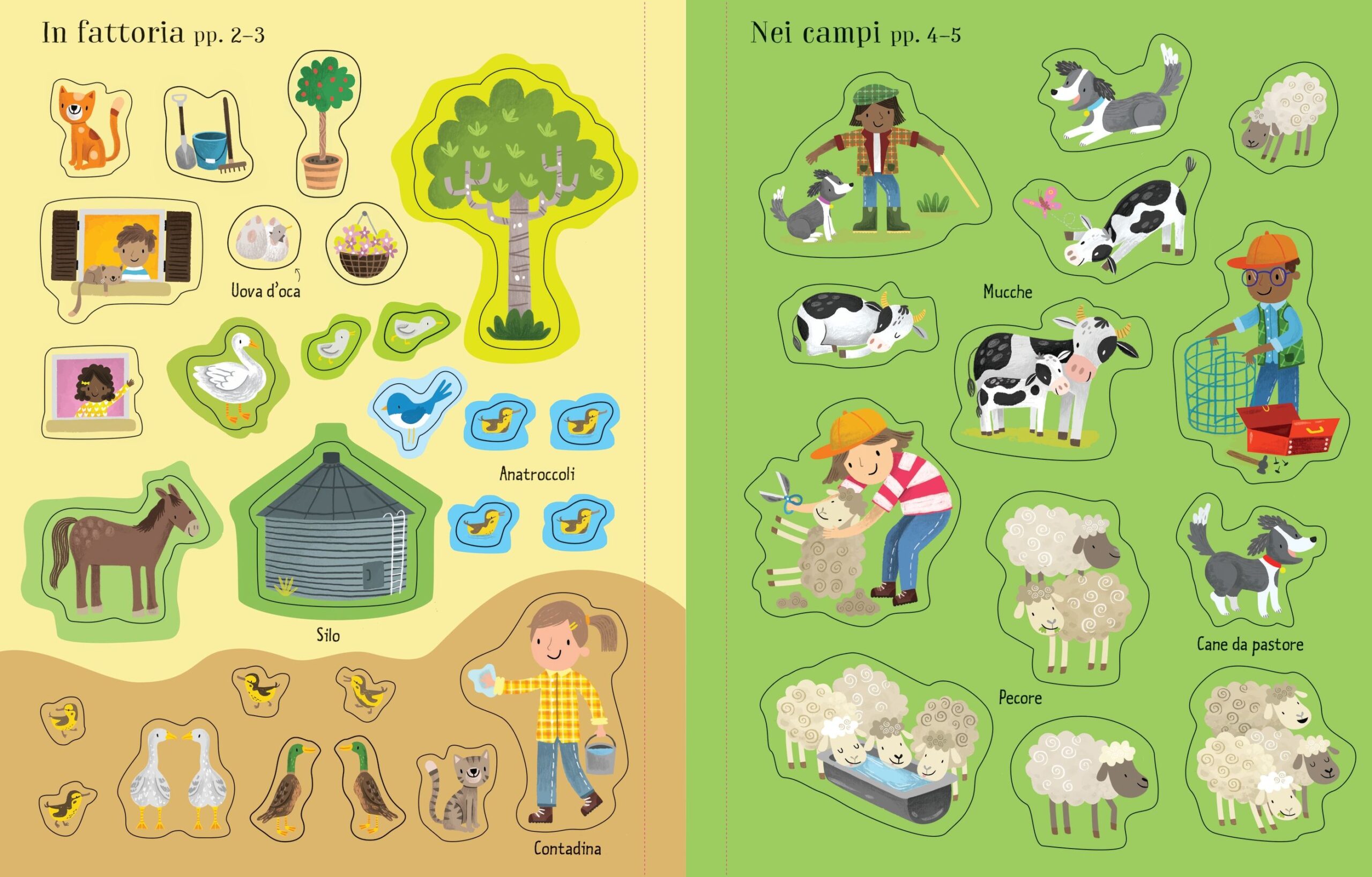 Usborne La fattoria libro con adesivi 160 adesivi da 3 anni
