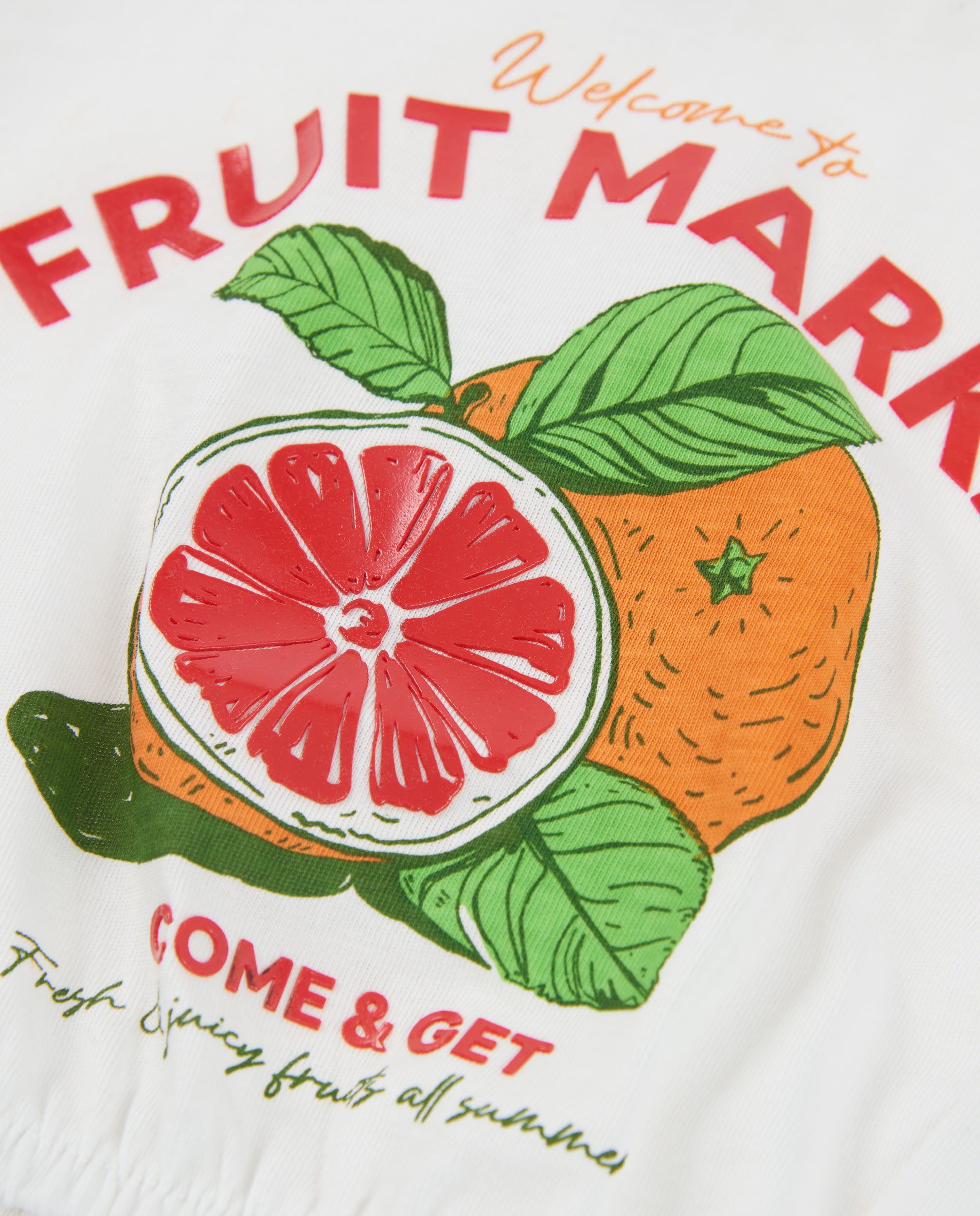 Tuc Tuc t-shirt bambina bianca frutta elastica