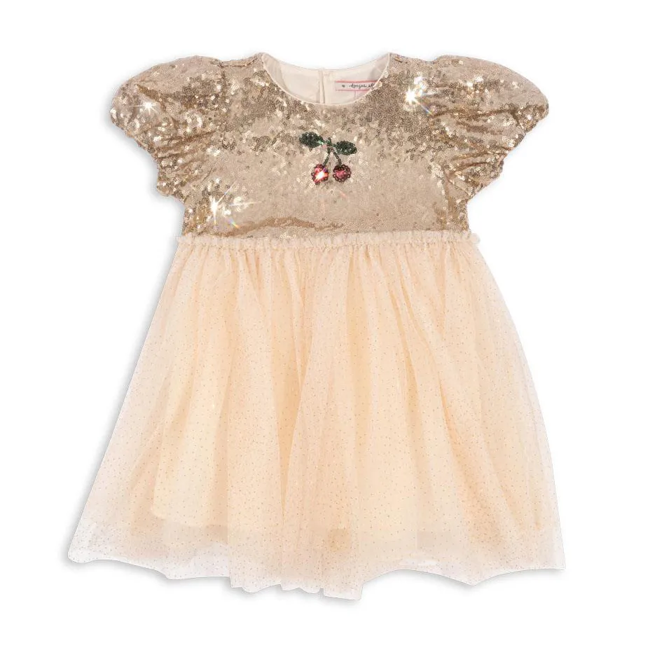 Konges Slojd Starla abito bambina paillettes tulle