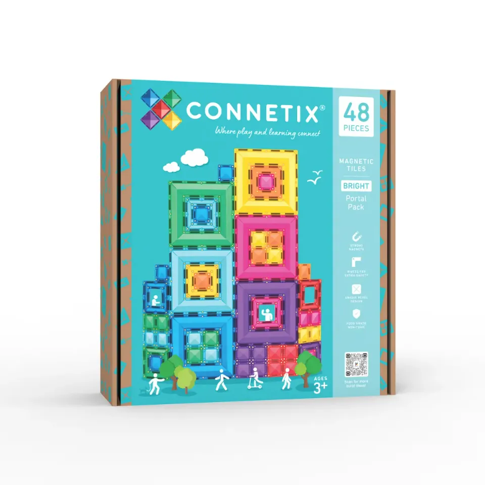 Connetix Bright Portal Pack costruzioni magnetiche 48 pezzi