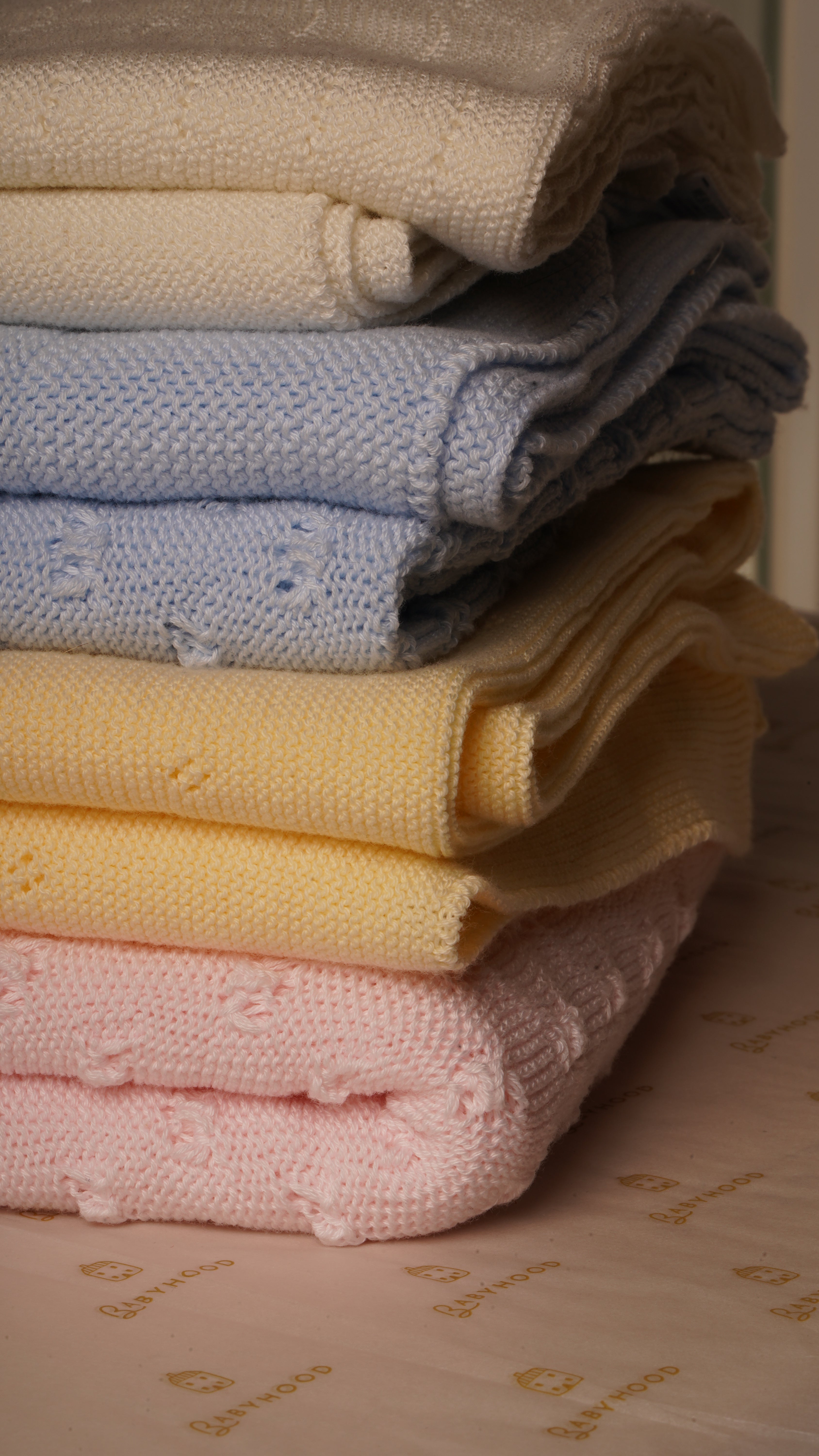 Mebi coperta punto cotone azzurro prima infanzia regalo