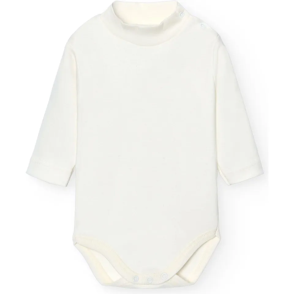 Babidu 1177 Body Neonato Dolcevita Manica Lunga Beige Cotone