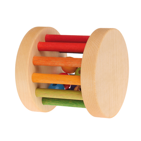 Grimm's Mini Babyroller sonaglio legno arcobaleno