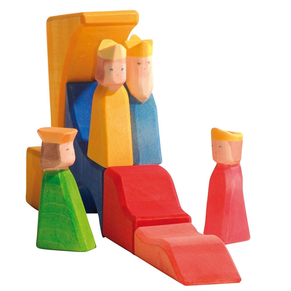 Ostheimer Castello arcobaleno set costruzioni legno con Re e Regina