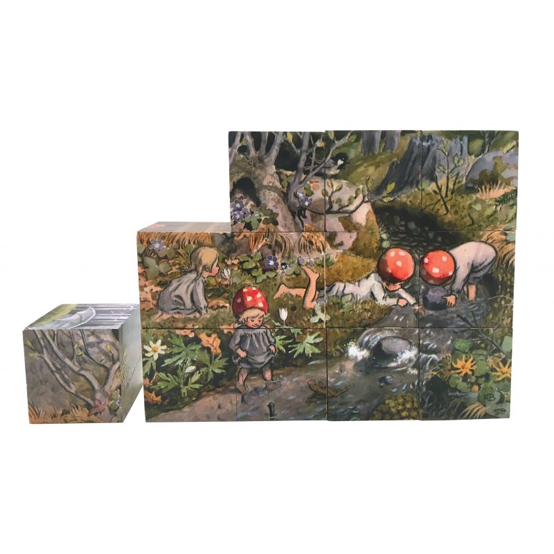 Elsa Beskow Children of the Forest puzzle 18 cubi