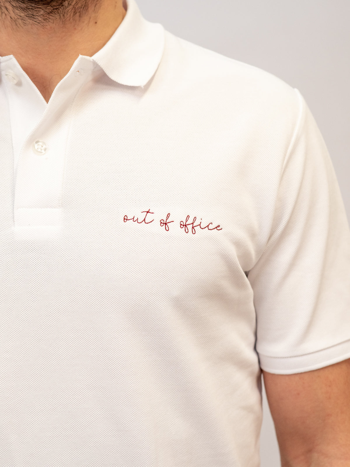 Ella and Rapha Out of Office polo uomo bianca casual