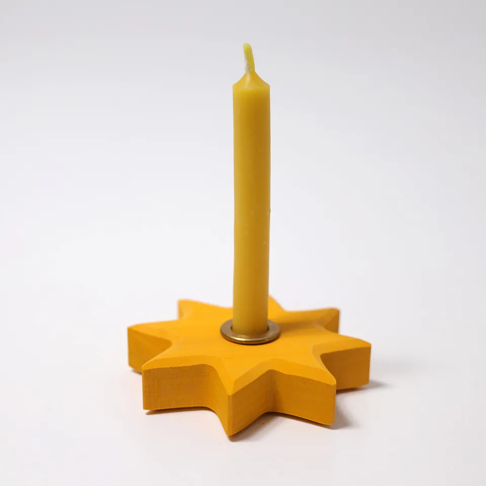 Grimm's Stella candeliere legno gialla 8 cm