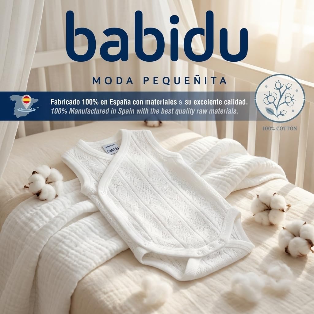 Babidu body incrociato senza maniche beige 6 mesi