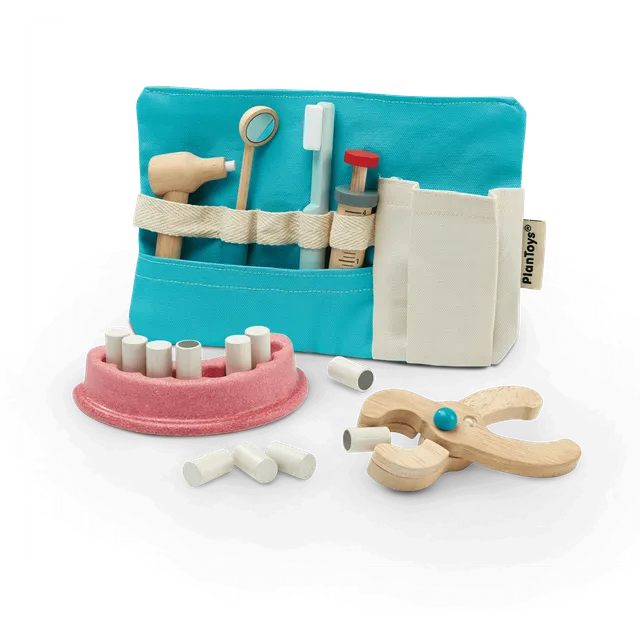 PlanToys Dentist Set gioco dentista in legno