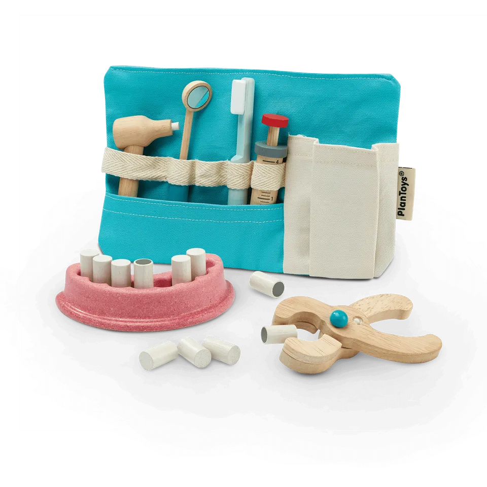 PlanToys Dentist Set gioco dentista in legno