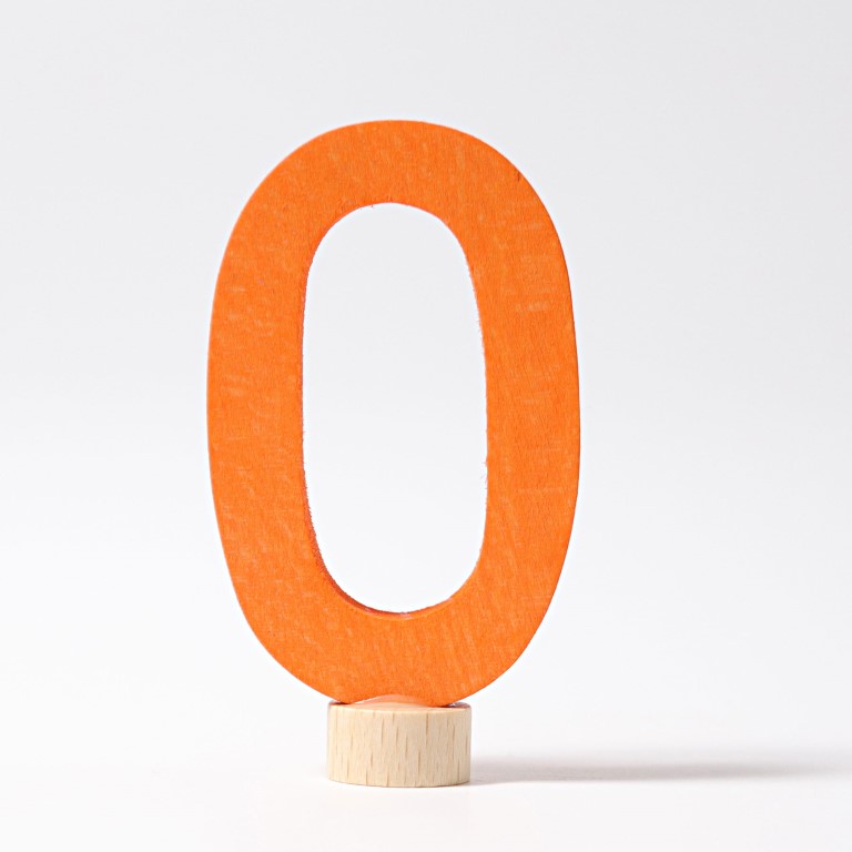 Grimm's Numero 0 figura decorativa legno 9 cm
