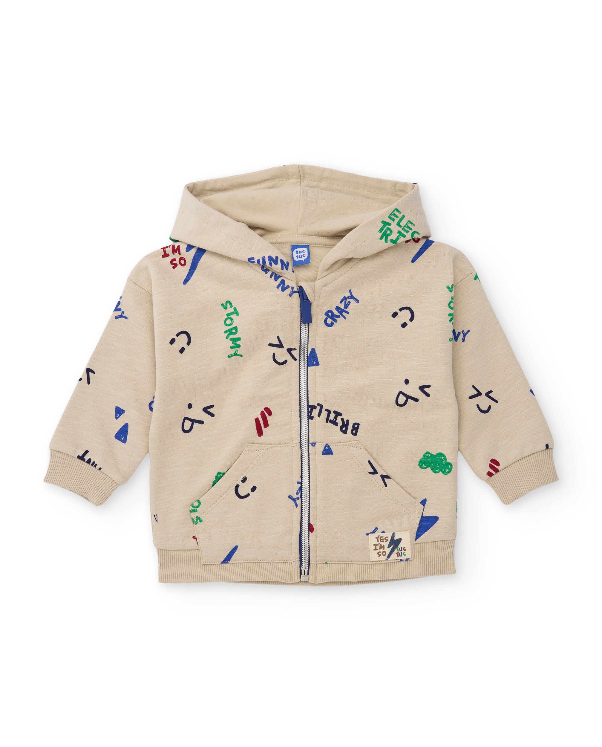 Tuc Tuc giacca pile bambino beige cappuccio