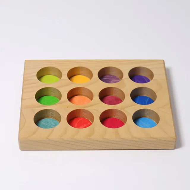 Grimm's Associazione Colori Primari tavoletta legno 12 fori