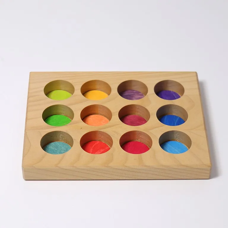 Grimm's Associazione Colori Primari tavoletta legno 12 fori
