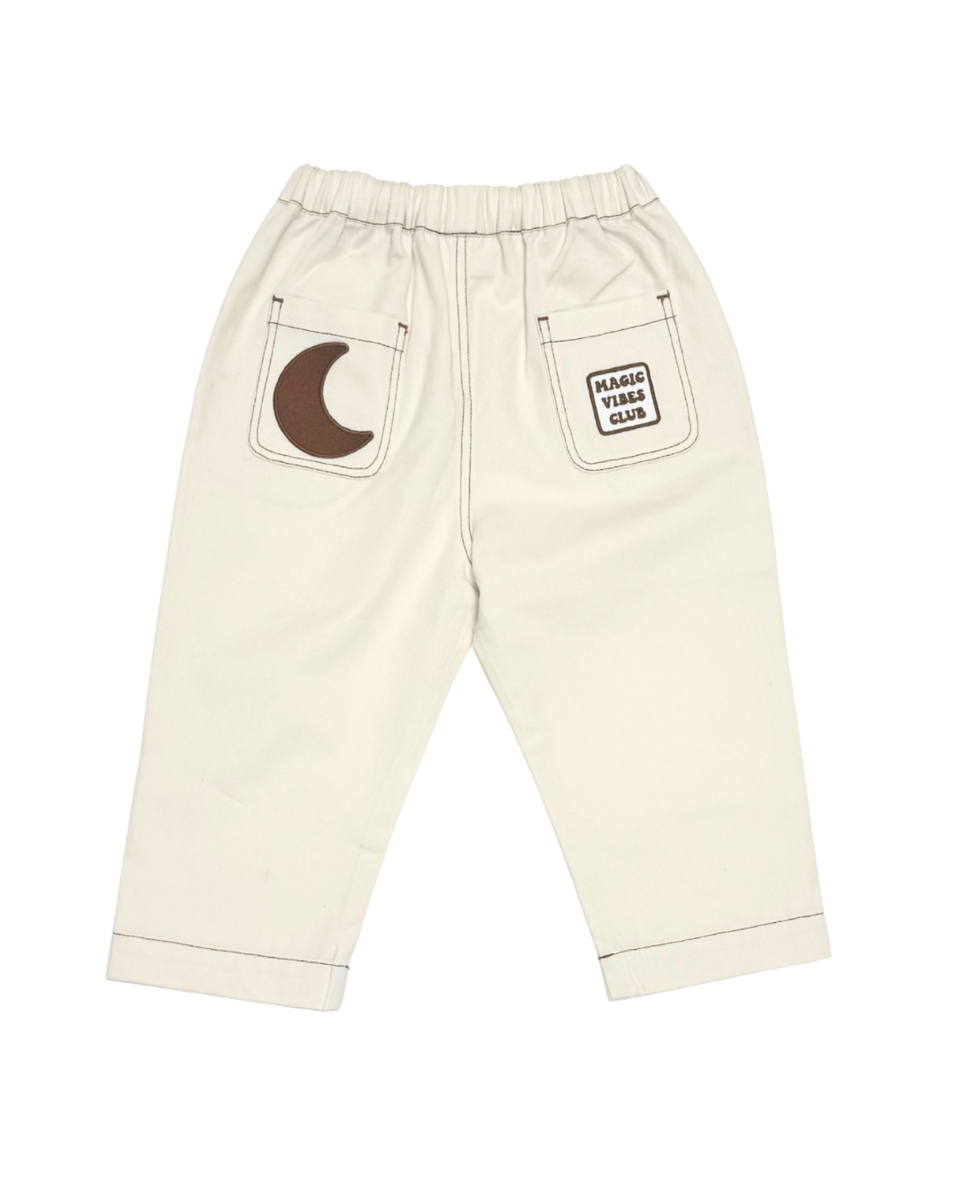 Ella and Rapha Moon biscuit pantaloni bimbi panna morbidi