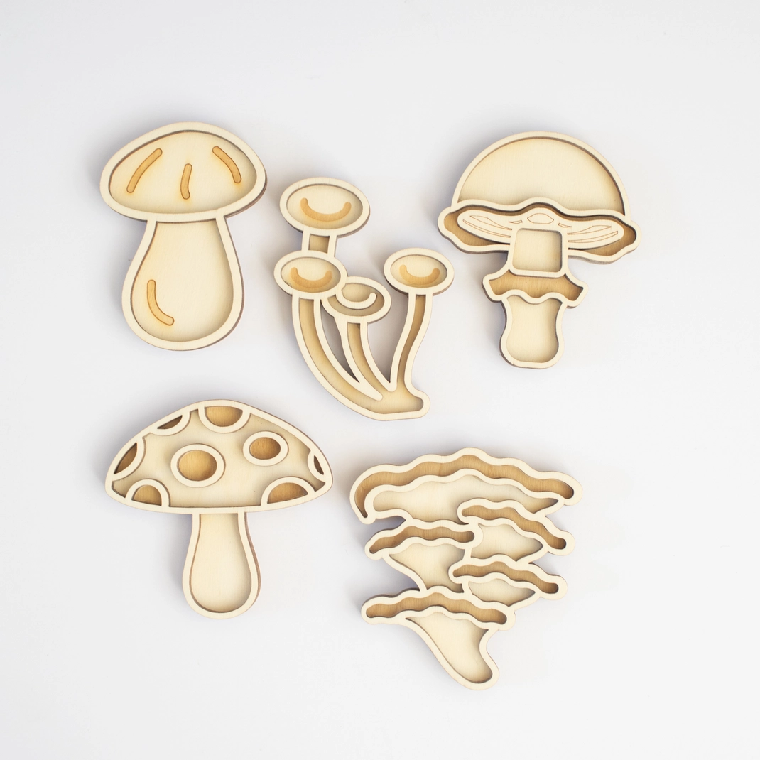 Studio de Rijk Play Tray Mushroom mini vassoi 5 pezzi