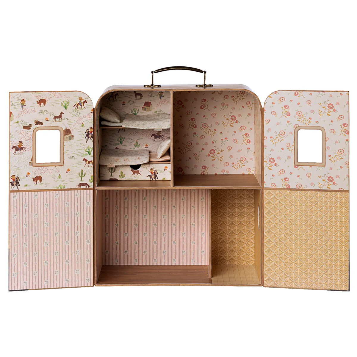 Maileg SuitCasa valigia casa per topi 34x28 cm cartone