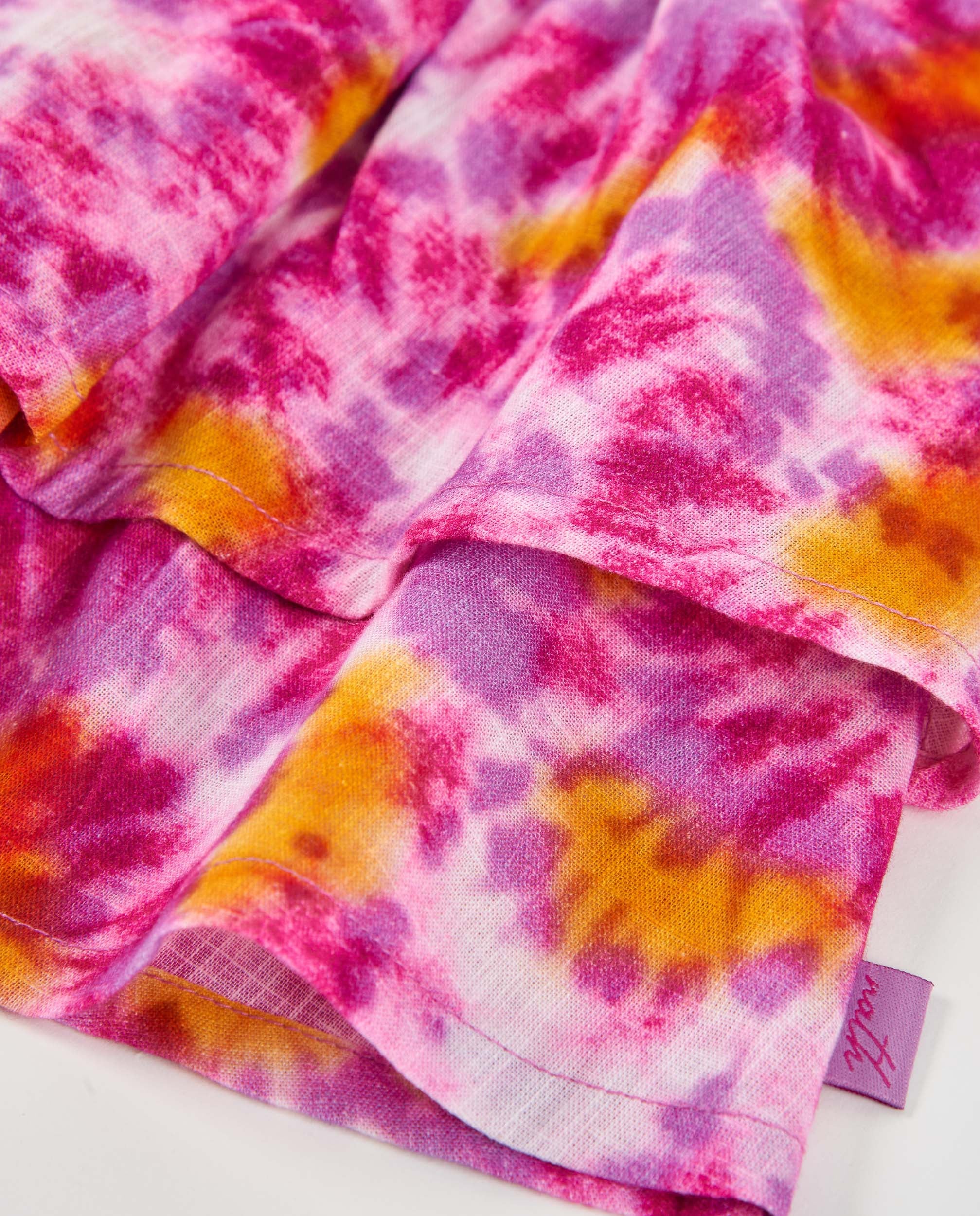 Tuc Tuc gonna bambina tie dye fucsia balze