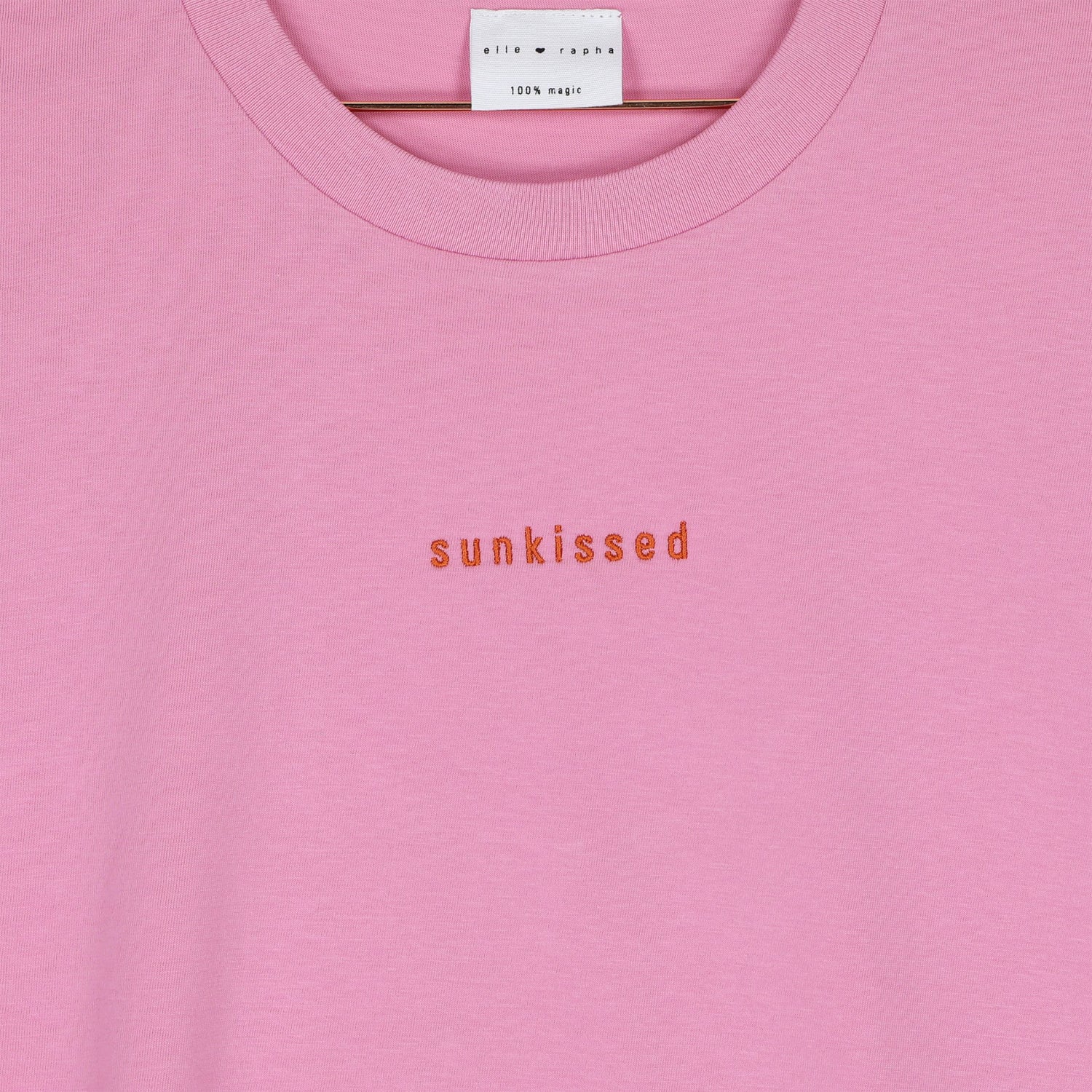 Ella and Rapha Sunkissed t-shirt rosa loose fit cotone bio