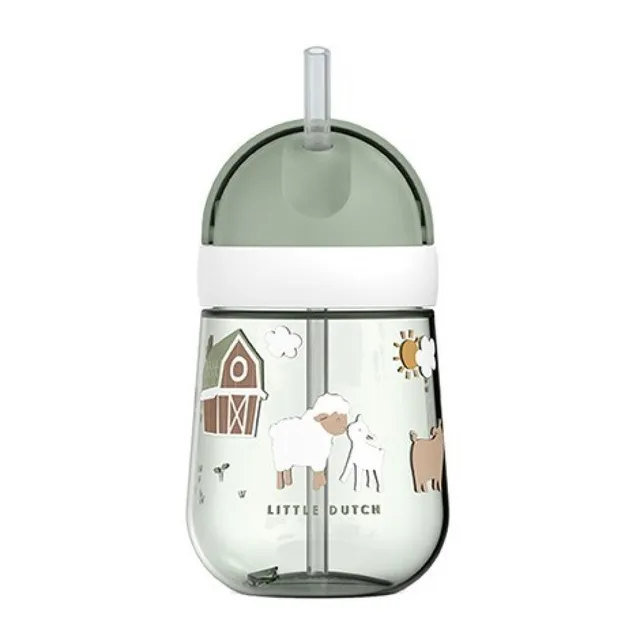 Little Dutch Piccola Fattoria bicchiere con cannuccia 9m+