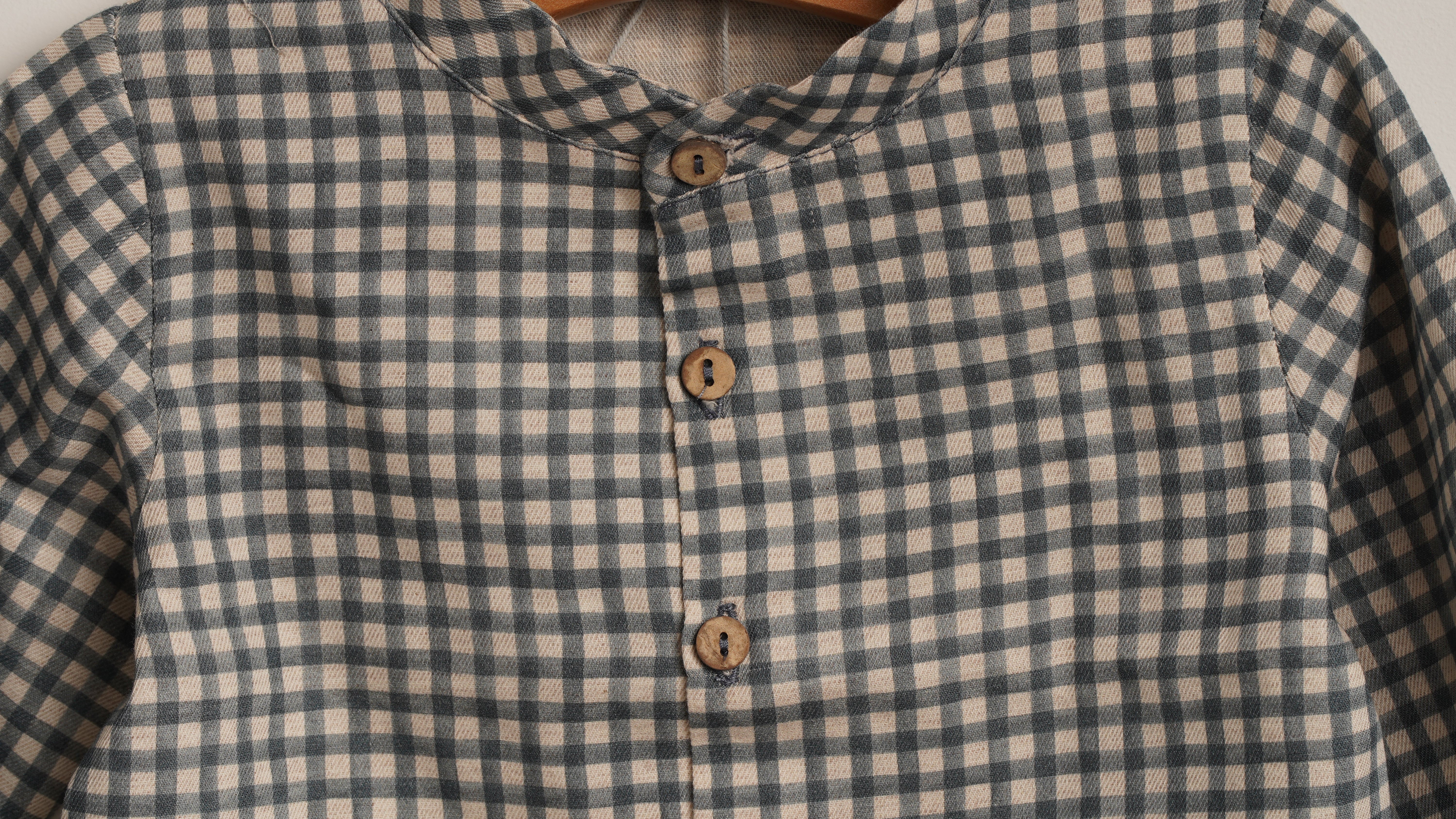 Mebi camicia bambino quadri blu in cotone 6m-6a
