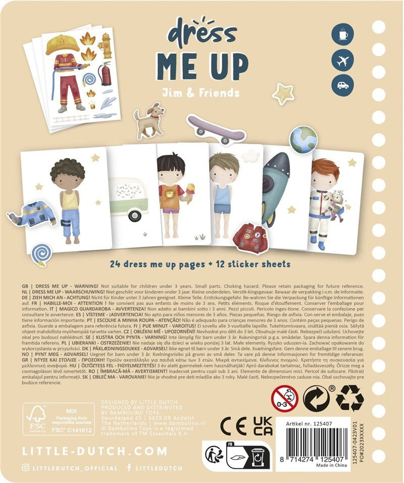 Little Dutch Jim & Friends libro con adesivi 24 pagine