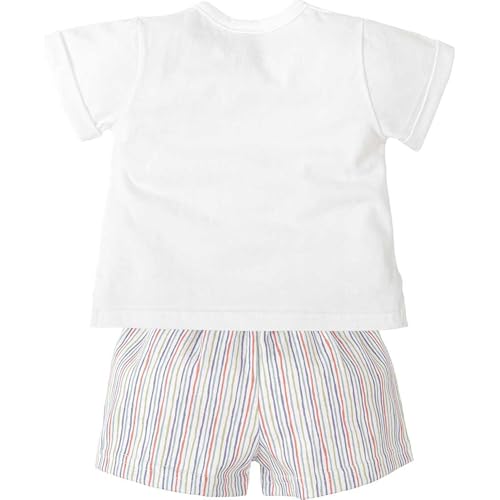 Babidu completo neonato maglia e shorts righe 3 mesi cotone