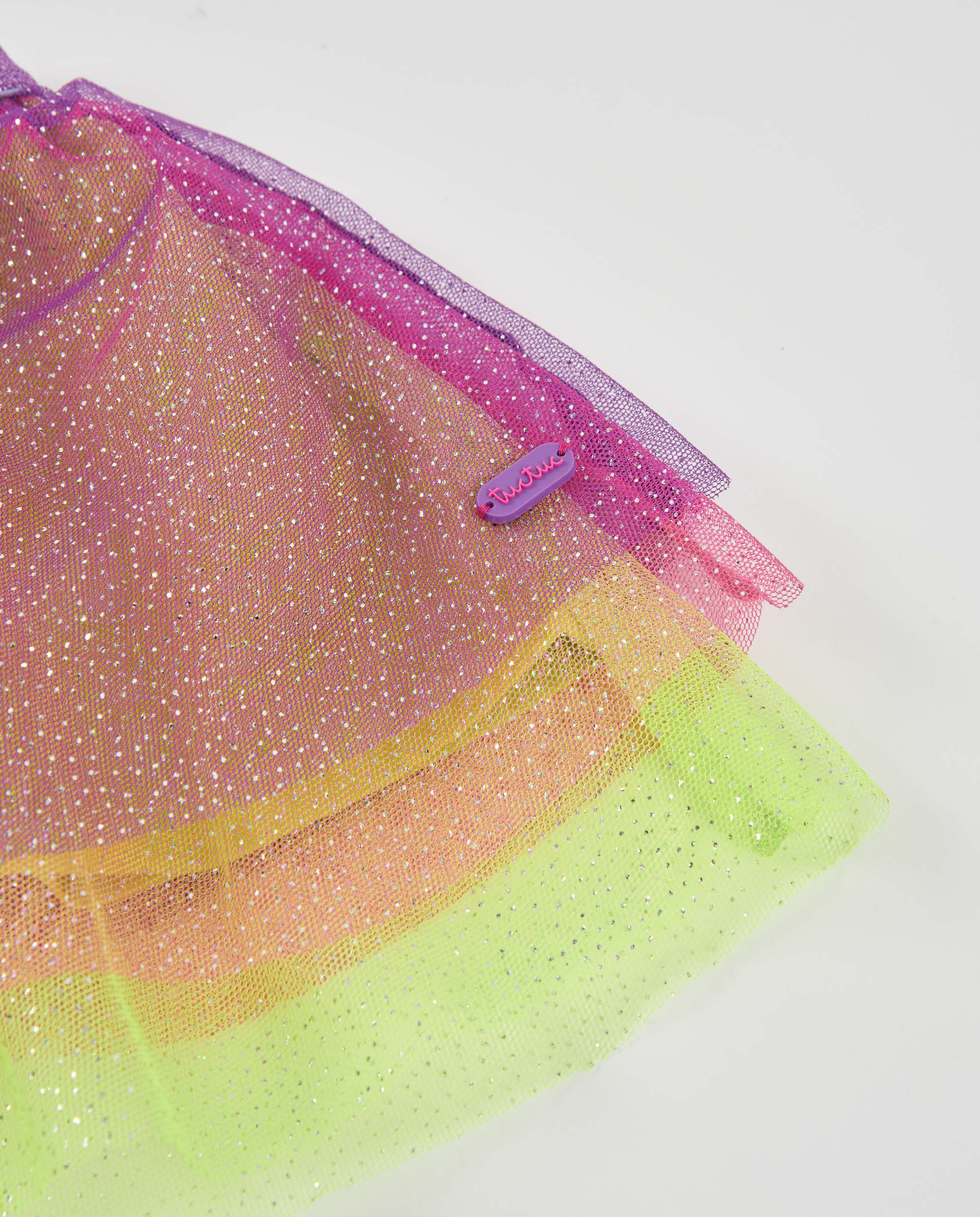 Tuc Tuc gonna bimba viola tulle multicolore