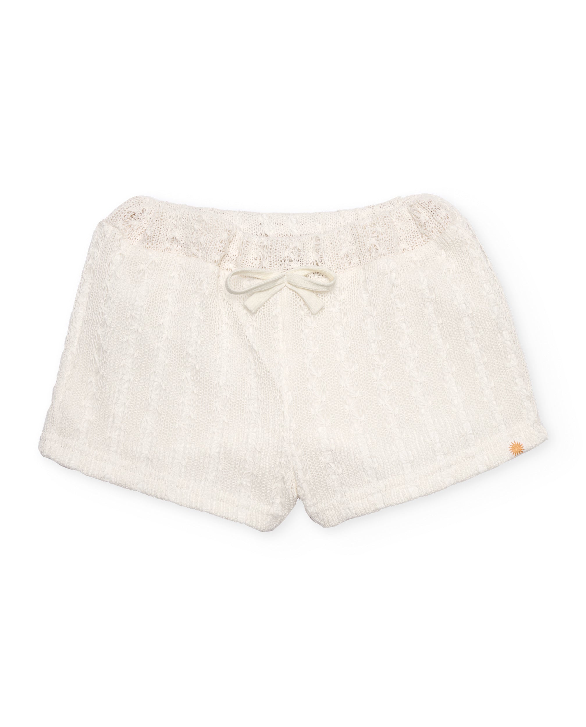 Tuc Tuc shorts bimba traforati bianchi vita elastica