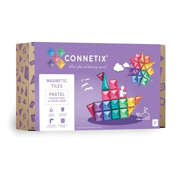 Connetix Pastel Starter Pack costruzioni magnetiche 64 pezzi