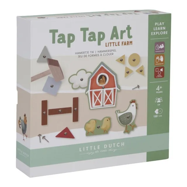 Little Dutch Little Farm gioco martello con chiodini legno 4 anni