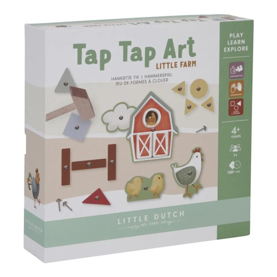 Little Dutch Little Farm gioco martello con chiodini legno 4 anni