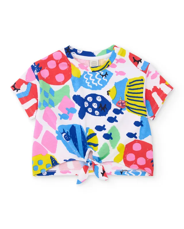 Tuc Tuc maglietta bambina nodo multicolore mare