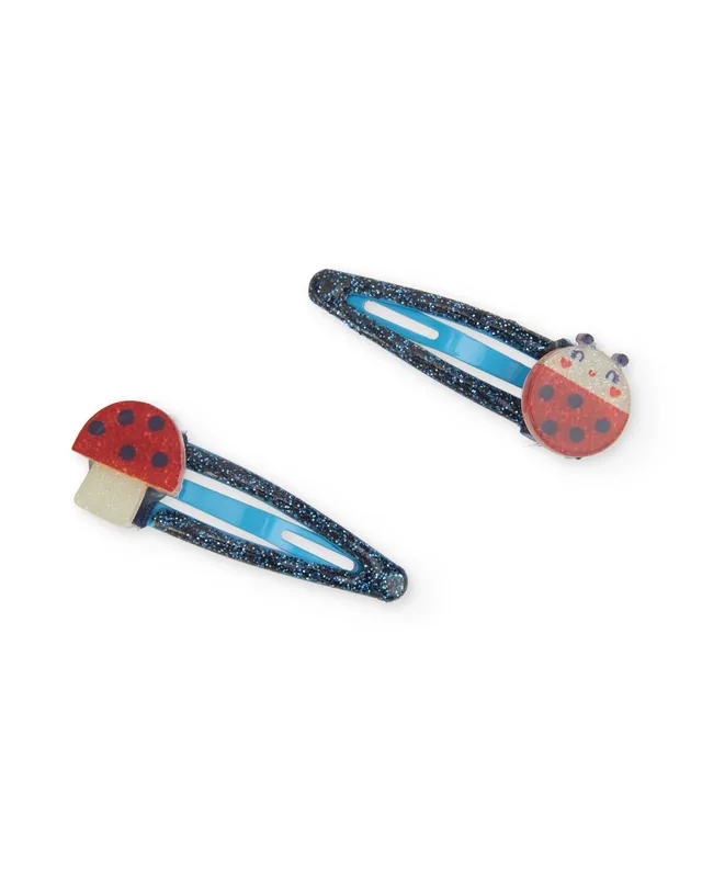 Tuc Tuc mollette capelli bambina coccinella blu glitter