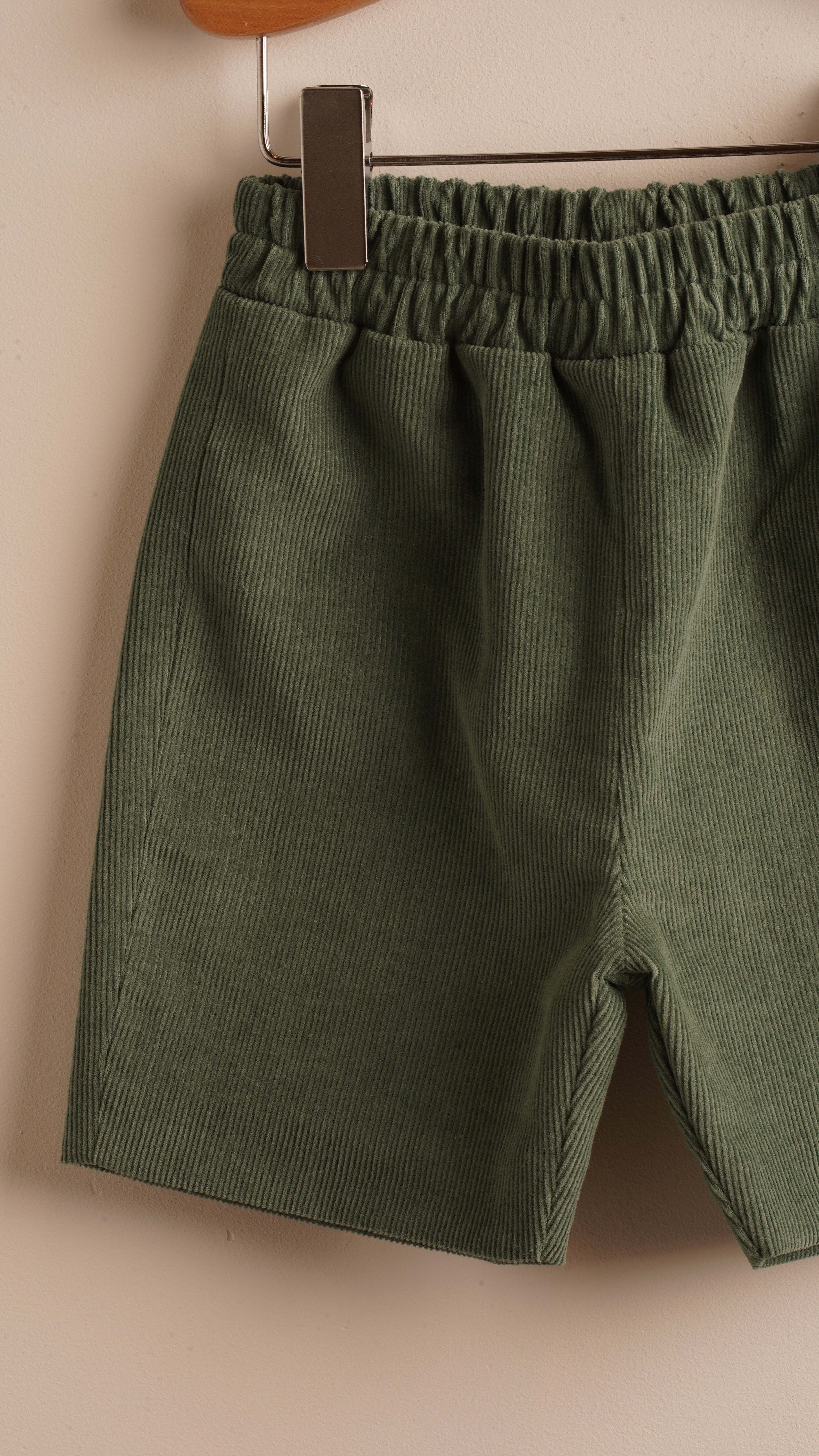 Mebi Bermuda Pana Pantaloncini Verde Muschio Cotone