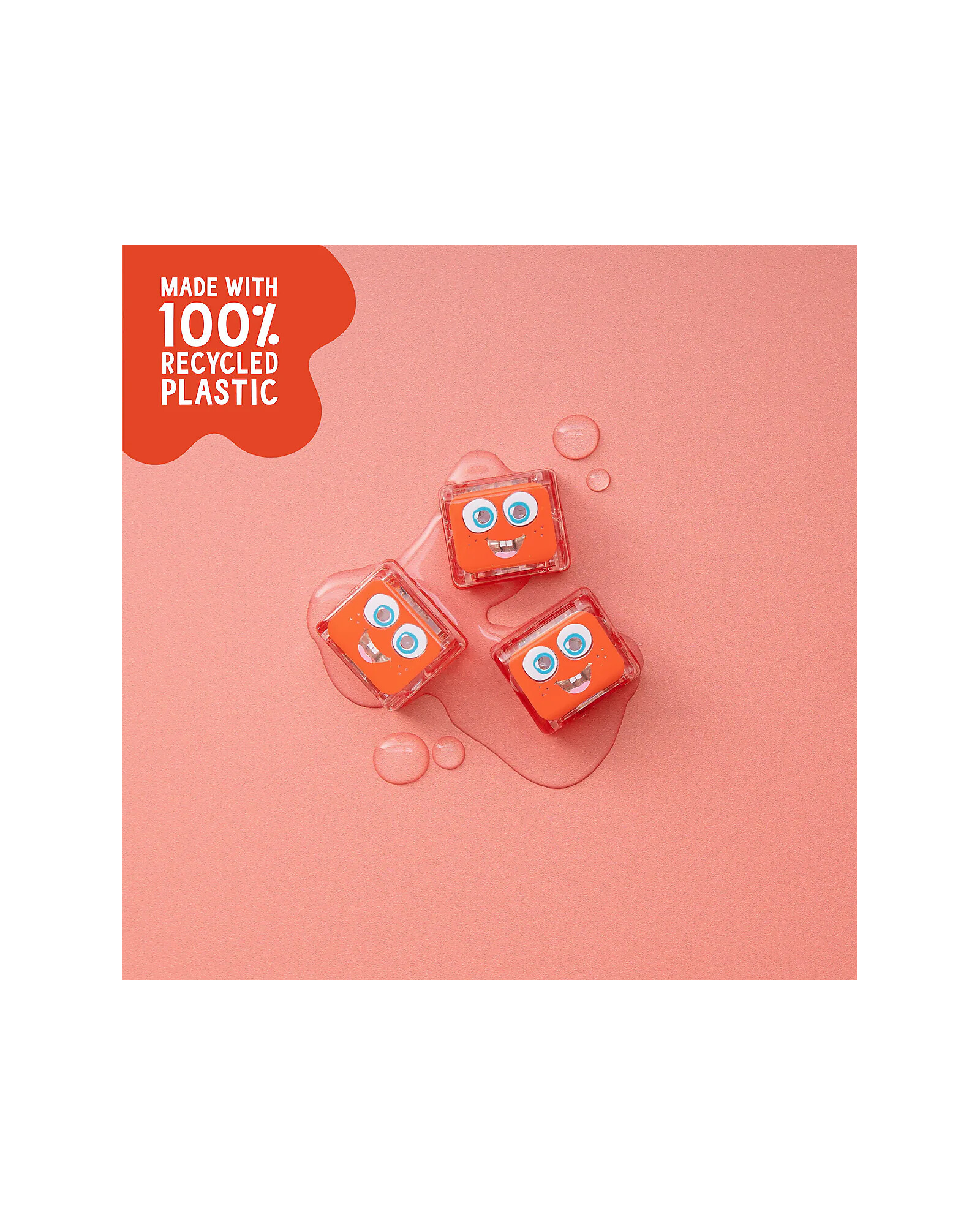 Glo Pals Sammy rosso cubi luminosi bagnetto set 4 pezzi