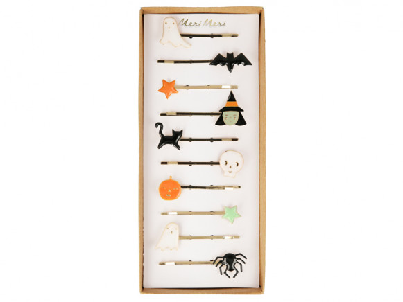 Meri Meri Halloween forcine capelli smaltate set 10 pezzi
