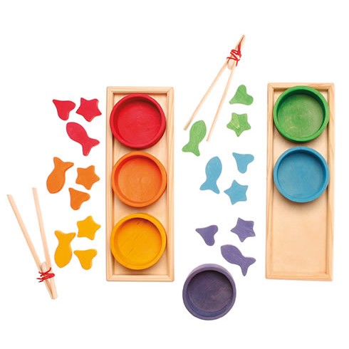 Grimm's Classificazione Colori gioco legno 6 ciotole