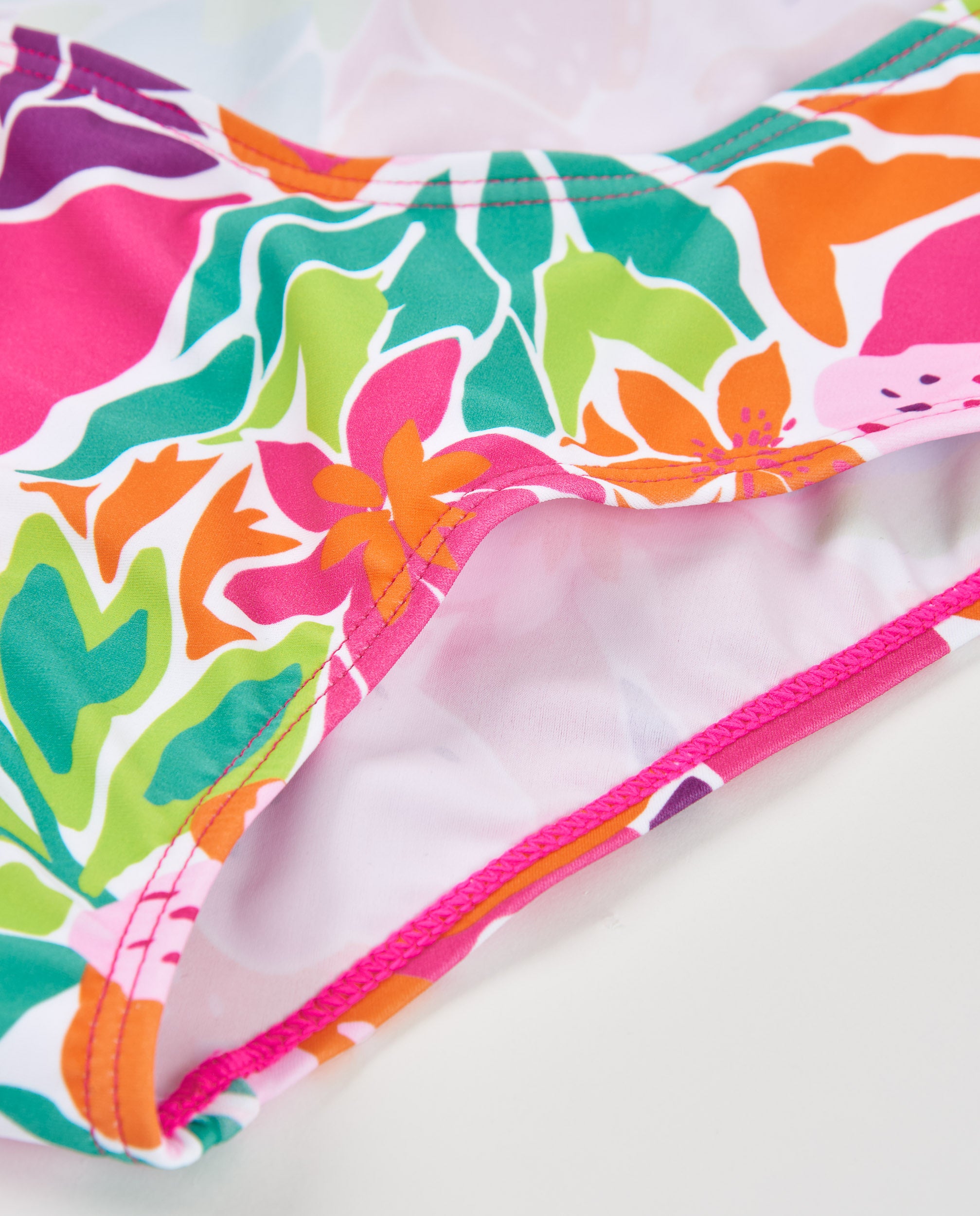 Tuc Tuc costume intero bambina rosa fiori con nodo